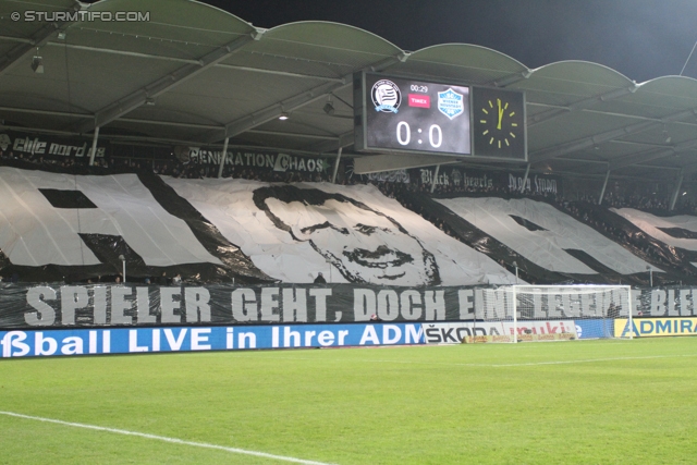 Sturm Graz - Wr. Neustadt
Oesterreichische Fussball Bundesliga, 18. Runde, SK Sturm Graz - SC Wiener Neustadt, Stadion Liebenau Graz, 01.12.2012. 

Foto zeigt Fans von Sturm mit einer Choreografie
