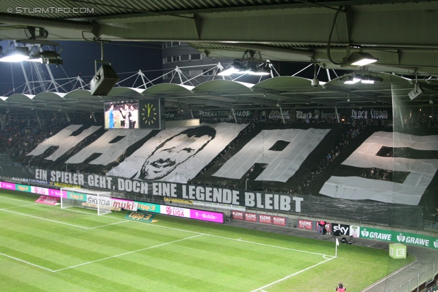 Sturm Graz - Wr. Neustadt
Oesterreichische Fussball Bundesliga, 18. Runde, SK Sturm Graz - SC Wiener Neustadt, Stadion Liebenau Graz, 01.12.2012. 

Foto zeigt Fans von Sturm mit einer Choreografie
