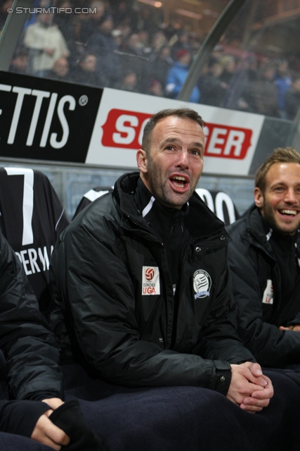 Sturm Graz - Wr. Neustadt
Oesterreichische Fussball Bundesliga, 18. Runde, SK Sturm Graz - SC Wiener Neustadt, Stadion Liebenau Graz, 01.12.2012. 

Foto zeigt Mario Haas (Sturm)
Schlüsselwörter: freude