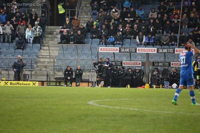 Sturm Graz - Wr. Neustadt
Oesterreichische Fussball Bundesliga, 18. Runde, SK Sturm Graz - SC Wiener Neustadt, Stadion Liebenau Graz, 01.12.2012. 

Foto zeigt Mario Haas (Sturm) und Ayhan Tumani (sportl. Geschaeftsfuehrer Sturm)
