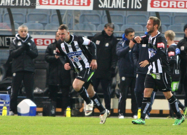 Sturm Graz - Wr. Neustadt
Oesterreichische Fussball Bundesliga, 18. Runde, SK Sturm Graz - SC Wiener Neustadt, Stadion Liebenau Graz, 01.12.2012. 

Foto zeigt Mario Haas (Sturm)
