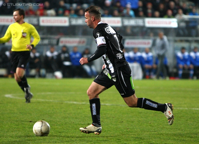 Sturm Graz - Wr. Neustadt
Oesterreichische Fussball Bundesliga, 18. Runde, SK Sturm Graz - SC Wiener Neustadt, Stadion Liebenau Graz, 01.12.2012. 

Foto zeigt Mario Haas (Sturm)
