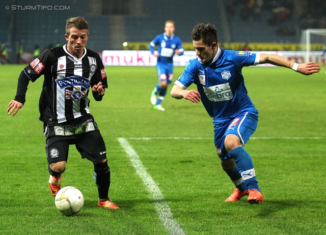 Sturm Graz - Wr. Neustadt
Oesterreichische Fussball Bundesliga, 18. Runde, SK Sturm Graz - SC Wiener Neustadt, Stadion Liebenau Graz, 01.12.2012. 

Foto zeigt Christoph Kroepfl (Sturm)
