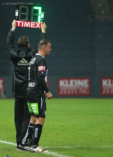 Sturm Graz - Wr. Neustadt
Oesterreichische Fussball Bundesliga, 18. Runde, SK Sturm Graz - SC Wiener Neustadt, Stadion Liebenau Graz, 01.12.2012. 

Foto zeigt Mario Haas (Sturm)
