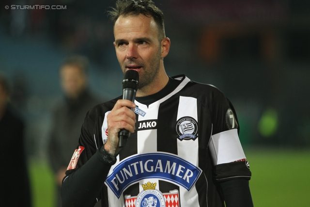 Sturm Graz - Wr. Neustadt
Oesterreichische Fussball Bundesliga, 18. Runde, SK Sturm Graz - SC Wiener Neustadt, Stadion Liebenau Graz, 01.12.2012. 

Foto zeigt Mario Haas (Sturm)
