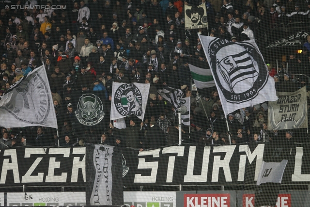 Sturm Graz - RB Salzburg
Oesterreichische Fussball Bundesliga, 19. Runde, SK Sturm Graz - RB Salzburg, Stadion Liebenau Graz, 08.12.2012. 

Foto zeigt Fans von Sturm
