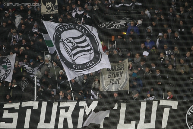 Sturm Graz - RB Salzburg
Oesterreichische Fussball Bundesliga, 19. Runde, SK Sturm Graz - RB Salzburg, Stadion Liebenau Graz, 08.12.2012. 

Foto zeigt Fans von Sturm
