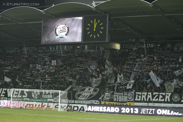 Sturm Graz - RB Salzburg
Oesterreichische Fussball Bundesliga, 19. Runde, SK Sturm Graz - RB Salzburg, Stadion Liebenau Graz, 08.12.2012. 

Foto zeigt Fans von Sturm
