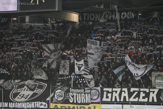 Sturm Graz - RB Salzburg
Oesterreichische Fussball Bundesliga, 19. Runde, SK Sturm Graz - RB Salzburg, Stadion Liebenau Graz, 08.12.2012. 

Foto zeigt Fans von Sturm
