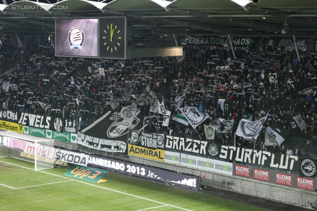 Sturm Graz - RB Salzburg
Oesterreichische Fussball Bundesliga, 19. Runde, SK Sturm Graz - RB Salzburg, Stadion Liebenau Graz, 08.12.2012. 

Foto zeigt Fans von Sturm
