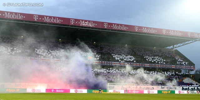 Austria Wien - Sturm Graz
Oesterreichische Fussball Bundesliga, 20. Runde, FK Austria Wien - SK Sturm Graz, Franz-Horr-Stadion Wien, 16.12.2012. 

Foto zeigt Fans von Austria Wien mit einer Choreografie
