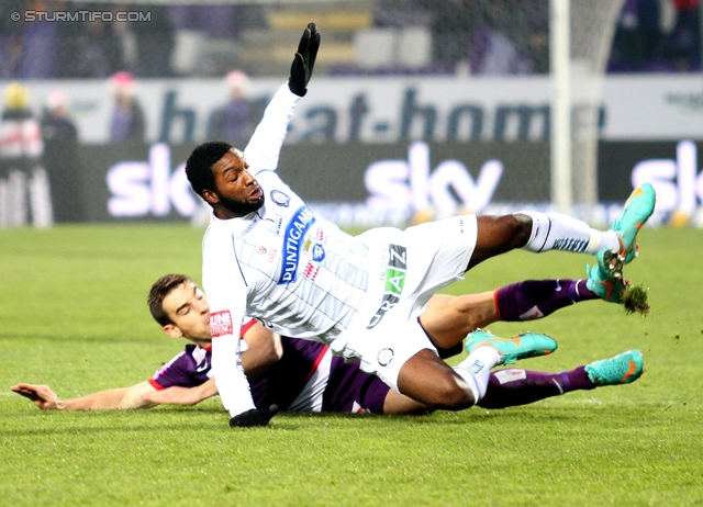 Austria Wien - Sturm Graz
Oesterreichische Fussball Bundesliga, 20. Runde, FK Austria Wien - SK Sturm Graz, Franz-Horr-Stadion Wien, 16.12.2012. 

Foto zeigt Richard Sukuta-Pasu (Sturm)
