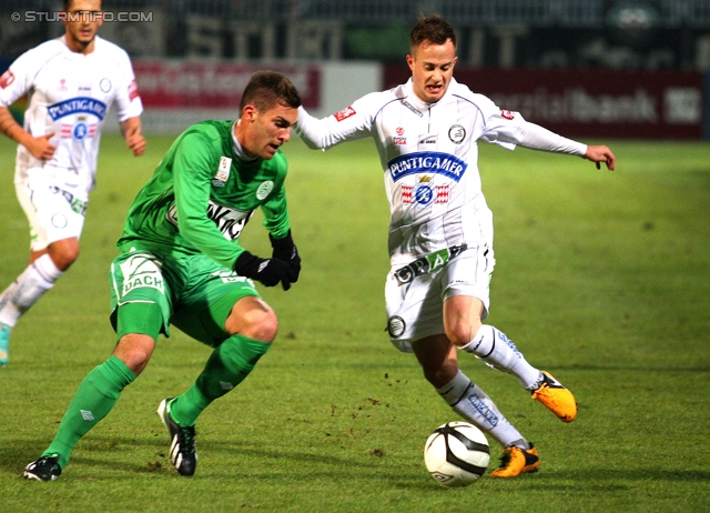 Mattersburg - Sturm Graz
Oesterreichische Fussball Bundesliga, 21. Runde,SV Mattersburg - SK Sturm Graz, Pappelstadion Mattersburg, 16.02.2013. 

Foto zeigt Christian Klem (Sturm)
