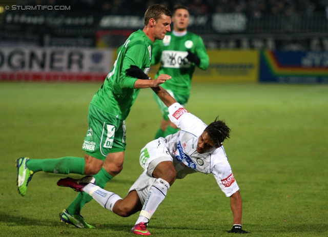 Mattersburg - Sturm Graz
Oesterreichische Fussball Bundesliga, 21. Runde,SV Mattersburg - SK Sturm Graz, Pappelstadion Mattersburg, 16.02.2013. 

Foto zeigt Rubin Rafael Okotie (Sturm)
