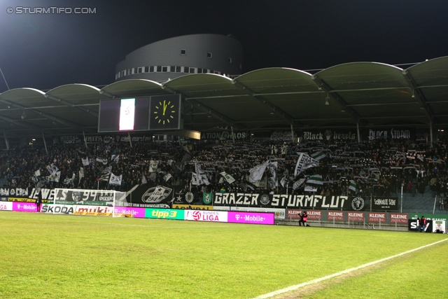 Sturm Graz - Wolfsberg
Oesterreichische Fussball Bundesliga, 22. Runde, SK Sturm Graz - Wolfsberger AC, Stadion Liebenau Graz, 23.02.2013. 

Foto zeigt Fans von Sturm
