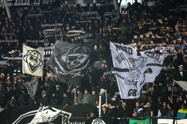 Sturm Graz - Wolfsberg
Oesterreichische Fussball Bundesliga, 22. Runde, SK Sturm Graz - Wolfsberger AC, Stadion Liebenau Graz, 23.02.2013. 

Foto zeigt Fans von Sturm
