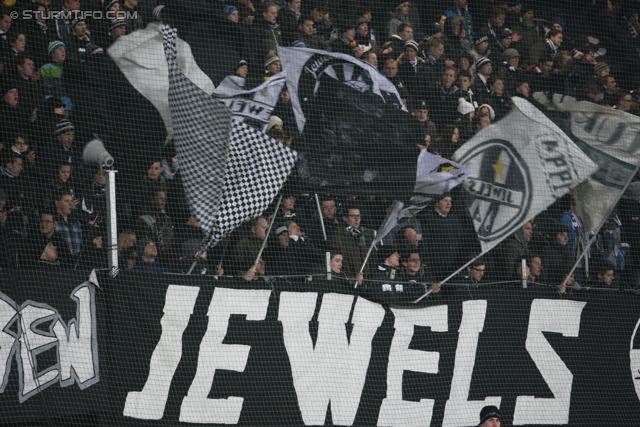 Sturm Graz - Wolfsberg
Oesterreichische Fussball Bundesliga, 22. Runde, SK Sturm Graz - Wolfsberger AC, Stadion Liebenau Graz, 23.02.2013. 

Foto zeigt Fans von Sturm
