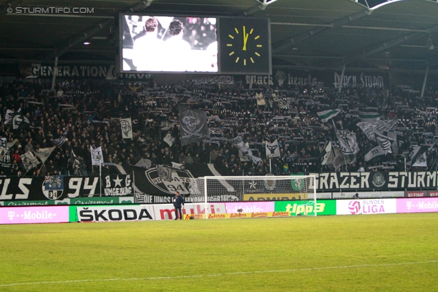 Sturm Graz - Wolfsberg
Oesterreichische Fussball Bundesliga, 22. Runde, SK Sturm Graz - Wolfsberger AC, Stadion Liebenau Graz, 23.02.2013. 

Foto zeigt Fans von Sturm
