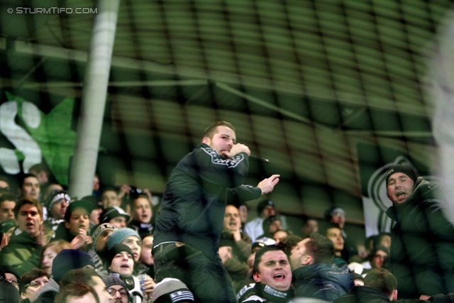 Sturm Graz - Wolfsberg
Oesterreichische Fussball Bundesliga, 22. Runde, SK Sturm Graz - Wolfsberger AC, Stadion Liebenau Graz, 23.02.2013. 

Foto zeigt Fans von Sturm
