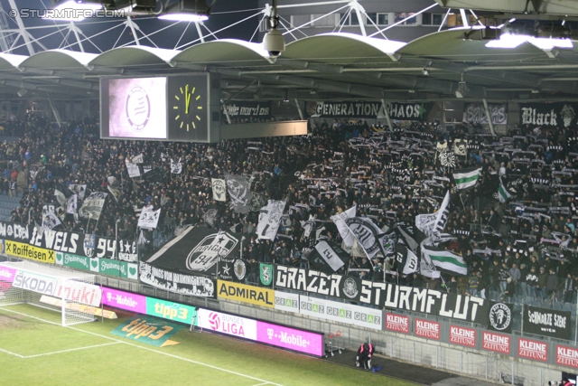 Sturm Graz - Wolfsberg
Oesterreichische Fussball Bundesliga, 22. Runde, SK Sturm Graz - Wolfsberger AC, Stadion Liebenau Graz, 23.02.2013. 

Foto zeigt Fans von Sturm
