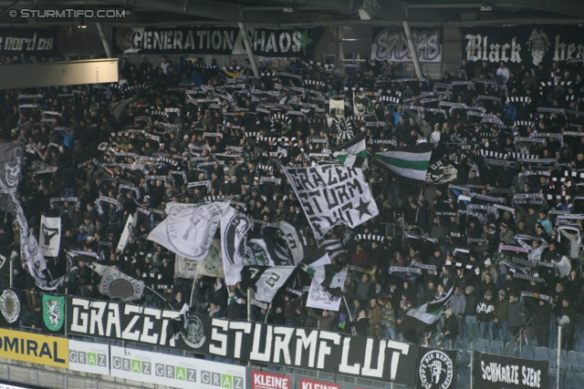 Sturm Graz - Wolfsberg
Oesterreichische Fussball Bundesliga, 22. Runde, SK Sturm Graz - Wolfsberger AC, Stadion Liebenau Graz, 23.02.2013. 

Foto zeigt Fans von Sturm
