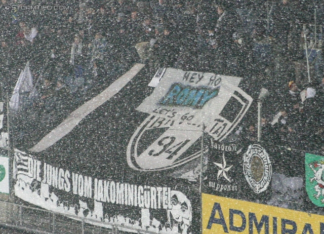 Sturm Graz - Wolfsberg
Oesterreichische Fussball Bundesliga, 22. Runde, SK Sturm Graz - Wolfsberger AC, Stadion Liebenau Graz, 23.02.2013. 

Foto zeigt Fans von Sturm
