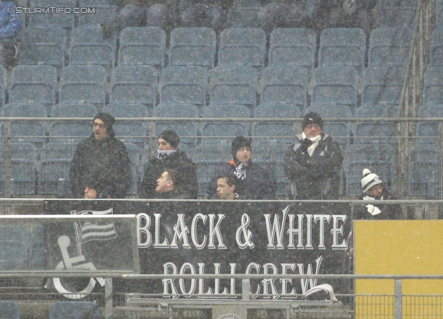 Sturm Graz - Wolfsberg
Oesterreichische Fussball Bundesliga, 22. Runde, SK Sturm Graz - Wolfsberger AC, Stadion Liebenau Graz, 23.02.2013. 

Foto zeigt Fans von Sturm
