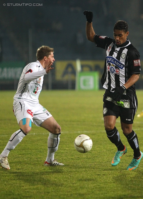 Sturm Graz - Wolfsberg
Oesterreichische Fussball Bundesliga, 22. Runde, SK Sturm Graz - Wolfsberger AC, Stadion Liebenau Graz, 23.02.2013. 

Foto zeigt Rubin Rafael Okotie (Sturm)
