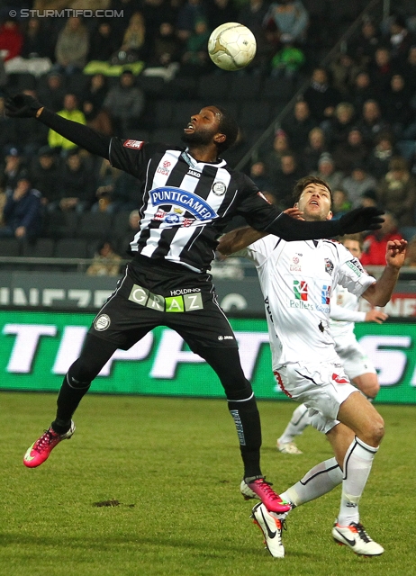 Sturm Graz - Wolfsberg
Oesterreichische Fussball Bundesliga, 22. Runde, SK Sturm Graz - Wolfsberger AC, Stadion Liebenau Graz, 23.02.2013. 

Foto zeigt Richard Sukuta-Pasu (Sturm)
