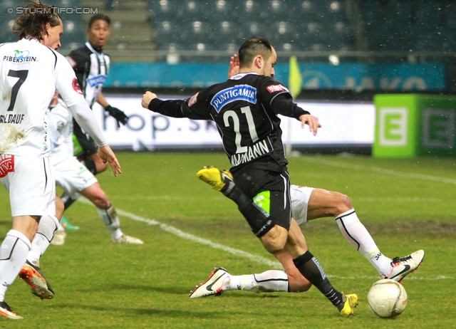 Sturm Graz - Wolfsberg
Oesterreichische Fussball Bundesliga, 22. Runde, SK Sturm Graz - Wolfsberger AC, Stadion Liebenau Graz, 23.02.2013. 

Foto zeigt Leonhard Kaufmann (Sturm)
