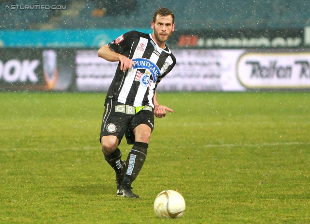 Sturm Graz - Wolfsberg
Oesterreichische Fussball Bundesliga, 22. Runde, SK Sturm Graz - Wolfsberger AC, Stadion Liebenau Graz, 23.02.2013. 

Foto zeigt Juergen Saeumel (Sturm)
