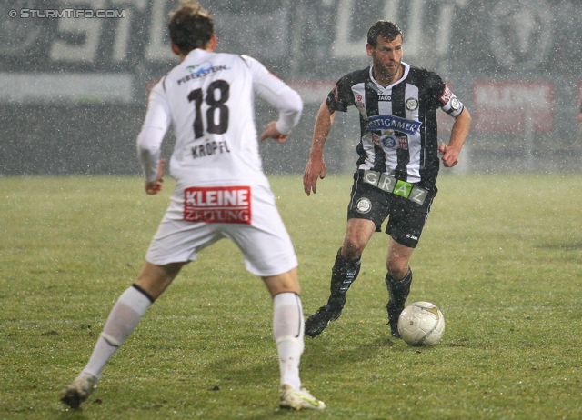 Sturm Graz - Wolfsberg
Oesterreichische Fussball Bundesliga, 22. Runde, SK Sturm Graz - Wolfsberger AC, Stadion Liebenau Graz, 23.02.2013. 

Foto zeigt Juergen Saeumel (Sturm)
