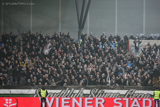 Rapid Wien - Sturm Graz
Oesterreichische Fussball Bundesliga, 23. Runde, SK Rapid Wien - SK Sturm Graz, Gerhard Hanappi Stadion Wien, 23.02.2013. 

Foto zeigt Fans von Sturm
