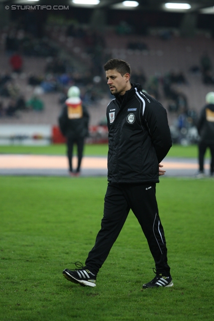 Rapid Wien - Sturm Graz
Oesterreichische Fussball Bundesliga, 23. Runde, SK Rapid Wien - SK Sturm Graz, Gerhard Hanappi Stadion Wien, 23.02.2013. 

Foto zeigt Daniel Schatz (Physiotherapeut Sturm)
