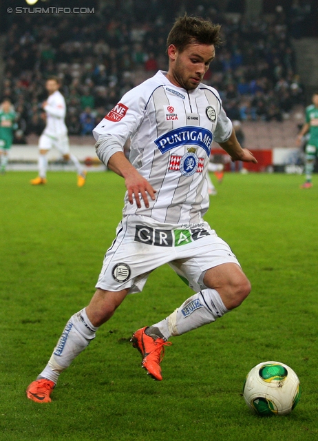 Rapid Wien - Sturm Graz
Oesterreichische Fussball Bundesliga, 23. Runde, SK Rapid Wien - SK Sturm Graz, Gerhard Hanappi Stadion Wien, 23.02.2013. 

Foto zeigt David Schloffer (Sturm)
