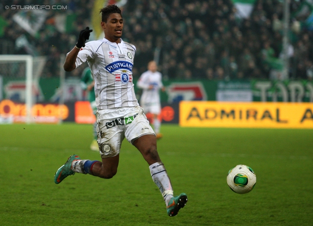 Rapid Wien - Sturm Graz
Oesterreichische Fussball Bundesliga, 23. Runde, SK Rapid Wien - SK Sturm Graz, Gerhard Hanappi Stadion Wien, 23.02.2013. 

Foto zeigt Rubin Rafael Okotie (Sturm)
