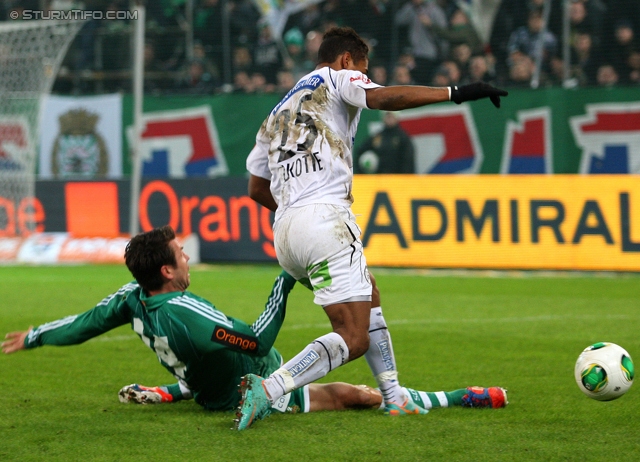 Rapid Wien - Sturm Graz
Oesterreichische Fussball Bundesliga, 23. Runde, SK Rapid Wien - SK Sturm Graz, Gerhard Hanappi Stadion Wien, 23.02.2013. 

Foto zeigt Rubin Rafael Okotie (Sturm)
