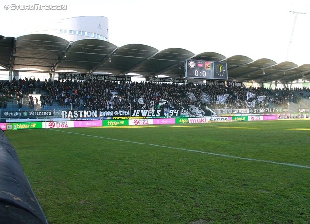 Sturm Graz - Admira Wacker
Oesterreichische Fussball Bundesliga, 24. Runde, SK Sturm Graz - FC Admira Wacker Moedling, Stadion Liebenau Graz, 02.03.2013. 

Foto zeigt Fans von Sturm
