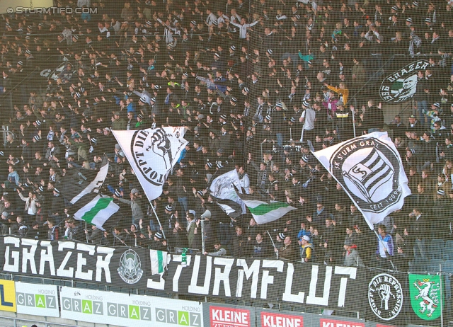 Sturm Graz - Admira Wacker
Oesterreichische Fussball Bundesliga, 24. Runde, SK Sturm Graz - FC Admira Wacker Moedling, Stadion Liebenau Graz, 02.03.2013. 

Foto zeigt Fans von Sturm
