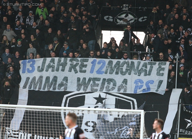 Sturm Graz - Admira Wacker
Oesterreichische Fussball Bundesliga, 24. Runde, SK Sturm Graz - FC Admira Wacker Moedling, Stadion Liebenau Graz, 02.03.2013. 

Foto zeigt Fans von Sturm
