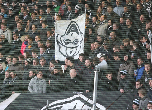 Sturm Graz - Admira Wacker
Oesterreichische Fussball Bundesliga, 24. Runde, SK Sturm Graz - FC Admira Wacker Moedling, Stadion Liebenau Graz, 02.03.2013. 

Foto zeigt Fans von Sturm
