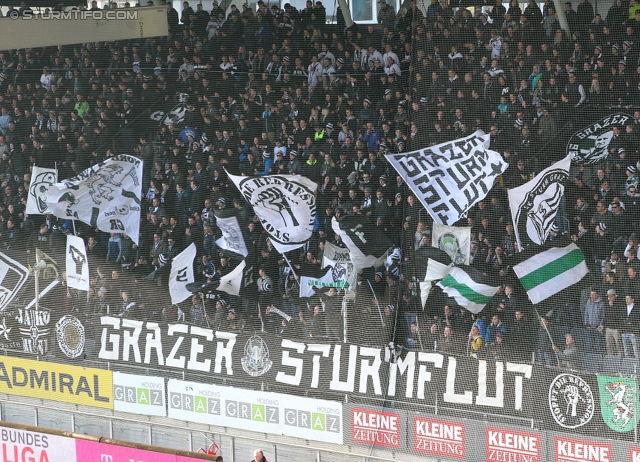 Sturm Graz - Admira Wacker
Oesterreichische Fussball Bundesliga, 24. Runde, SK Sturm Graz - FC Admira Wacker Moedling, Stadion Liebenau Graz, 02.03.2013. 

Foto zeigt Fans von Sturm
