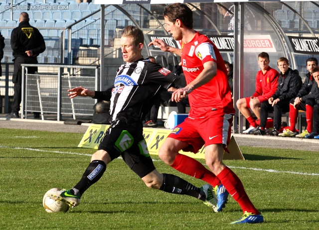 Sturm Graz - Admira Wacker
Oesterreichische Fussball Bundesliga, 24. Runde, SK Sturm Graz - FC Admira Wacker Moedling, Stadion Liebenau Graz, 02.03.2013. 

Foto zeigt Florian Kainz (Sturm)
