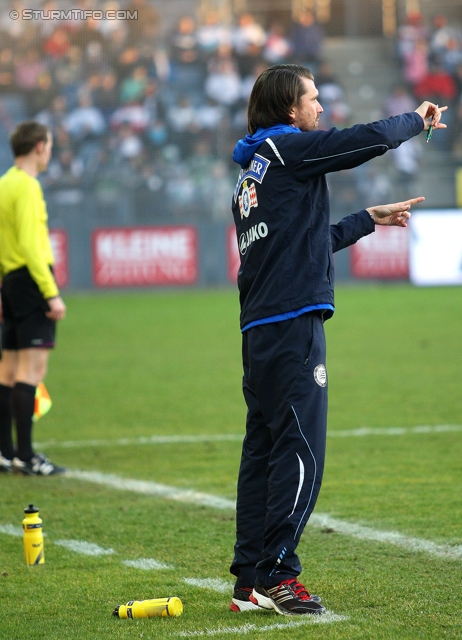 Sturm Graz - Admira Wacker
Oesterreichische Fussball Bundesliga, 24. Runde, SK Sturm Graz - FC Admira Wacker Moedling, Stadion Liebenau Graz, 02.03.2013. 

Foto zeigt Peter Hyballa (Cheftrainer Sturm)
