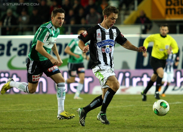 Ried - Sturm Graz
Oesterreichische Fussball Bundesliga, 25. Runde, SV Ried- SK Sturm Graz, Arena Ried, 09.03.2013. 

Foto zeigt Tobias Kainz (Sturm)
