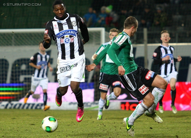 Ried - Sturm Graz
Oesterreichische Fussball Bundesliga, 25. Runde, SV Ried- SK Sturm Graz, Arena Ried, 09.03.2013. 

Foto zeigt Richard Sukuta-Pasu (Sturm)
