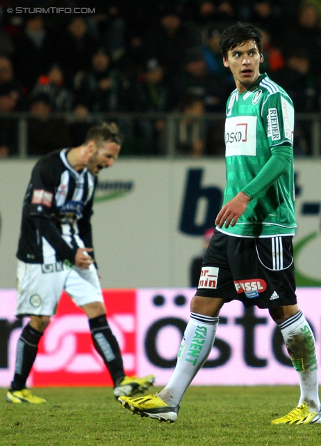 Ried - Sturm Graz
Oesterreichische Fussball Bundesliga, 25. Runde, SV Ried- SK Sturm Graz, Arena Ried, 09.03.2013. 

Foto zeigt Toni Vastic (Ried)
