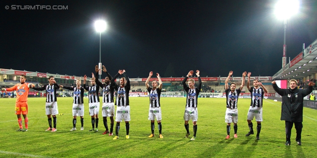 Ried - Sturm Graz
Oesterreichische Fussball Bundesliga, 25. Runde, SV Ried- SK Sturm Graz, Arena Ried, 09.03.2013. 

Foto zeigt die Mannschaft von Sturm
