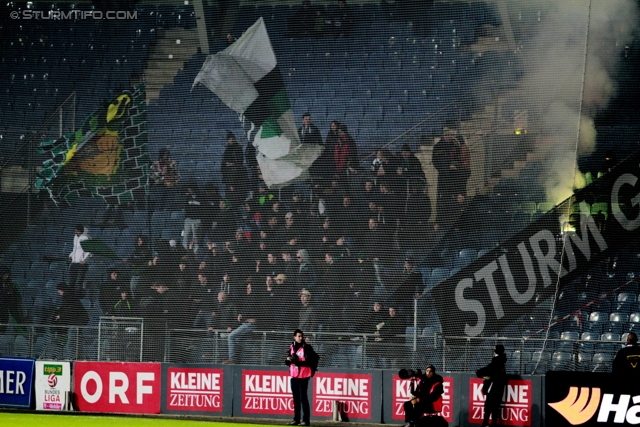 Sturm Graz - Innsbruck
Oesterreichische Fussball Bundesliga, 26. Runde, SK Sturm Graz - FC Wacker Innsbruck, Stadion Liebenau Graz, 16.03.2013. 

Foto zeigt Fans von Wacker Innsbruck
