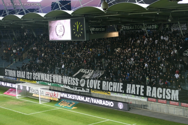 Sturm Graz - Innsbruck
Oesterreichische Fussball Bundesliga, 26. Runde, SK Sturm Graz - FC Wacker Innsbruck, Stadion Liebenau Graz, 16.03.2013. 

Foto zeigt Fans von Sturm
